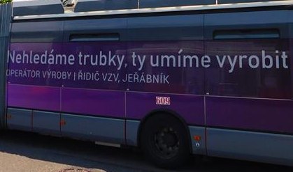 Trolejbus pojízdná reklama